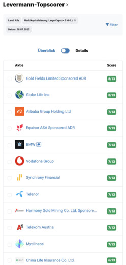 Levermann-Topscorer und Levermann-Aktien