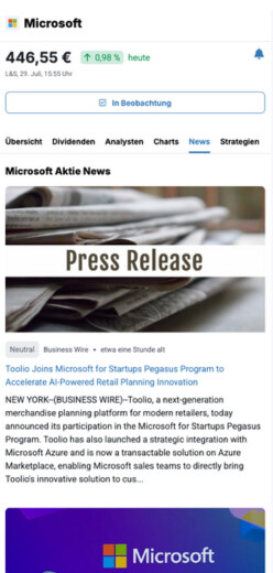 Alle News je Aktie auf einen Blick