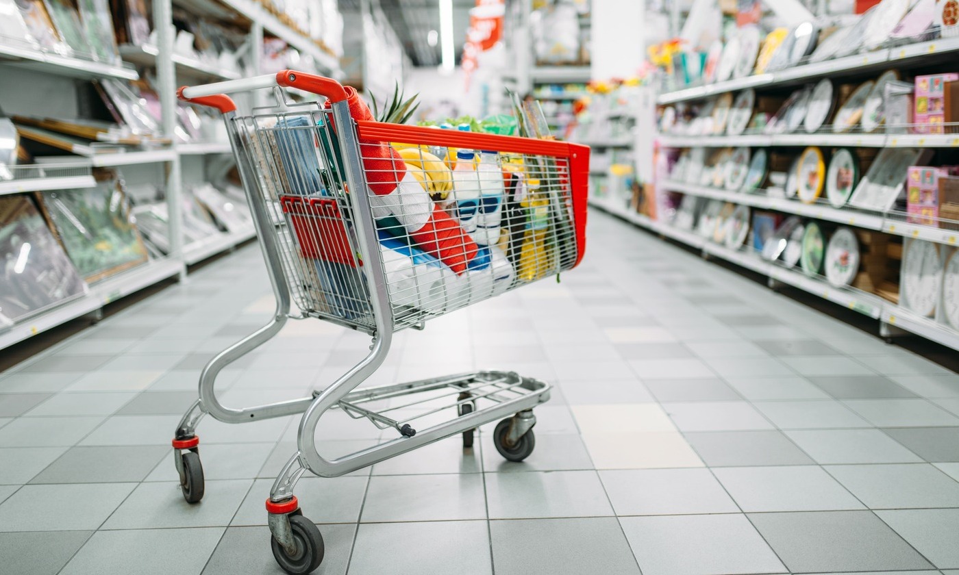 Unilever Aktie - Bild eines Einkaufswagens im Supermarkt