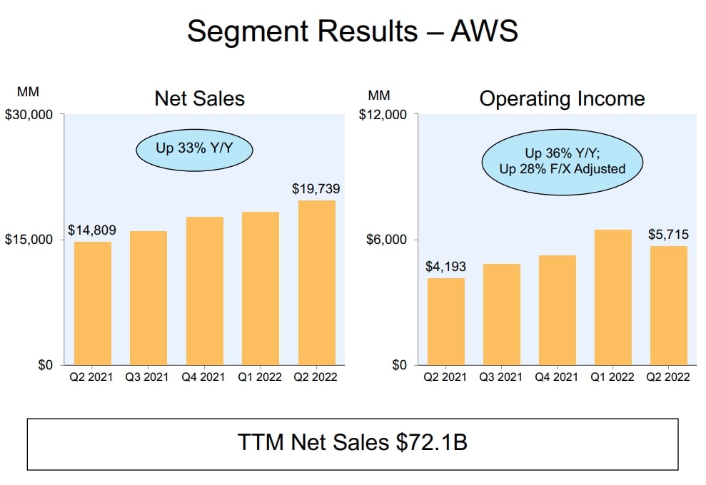 Amazon Segment Results AWS