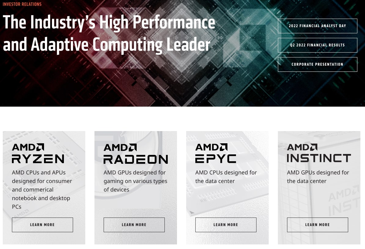 AMD IR-Homepage